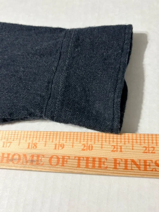 Men’s Buck Mason Dark Charcoal Brushed Cotton Button-Down Long Sleeve Shirt L - Picture 7 of 13